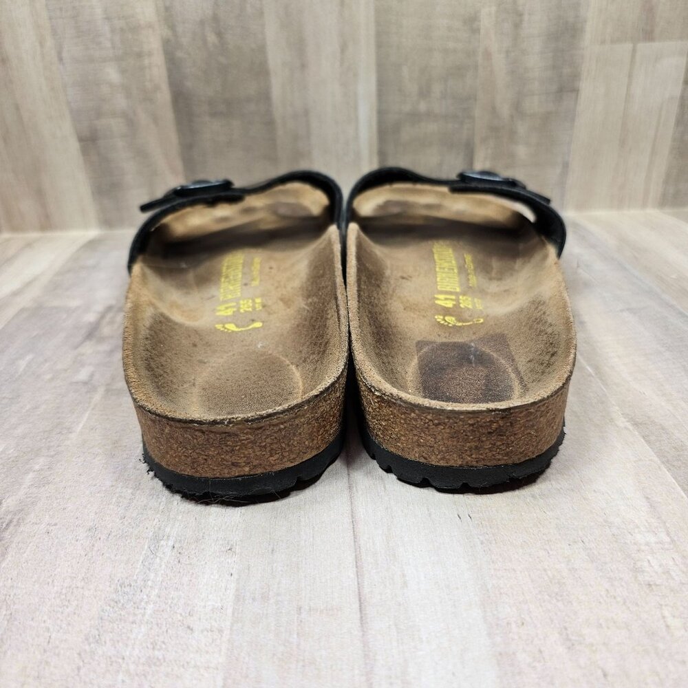Birkenstock Woman's Sz 41 Madrid Single Black Strap Adjustable Sandals Shoes - Picture 5 of 10